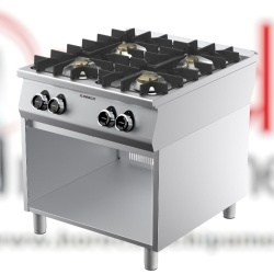 Mașină de gătit pe gaz cu 4 arzătoare și suport neutru deschis, Desco