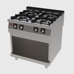 Mașină de gătit pe gaz cu 4 arzătoare și suport neutru, Jemi - Img 3