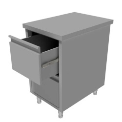 Modul neutru inox cu 2 sertare GN 1/1 - Img 2