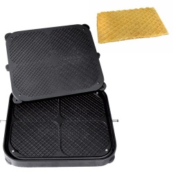 Placă pentru aparatul de tarte, biscuiți și waffle cu despărțitor - Img 2