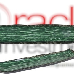 Platou verde dreptunghiular 49x11 cm, set de 6 bucăți, Isora Viejo Valle
