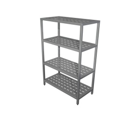 Rastel cu 4 polițe perforate reglabile, 600x400x1800 mm - Img 2