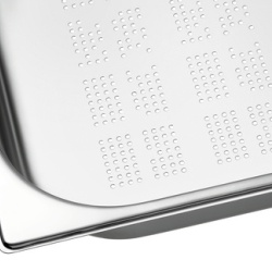 Tavă de inox (perforată) GN2/3 h 65 mm - Img 3