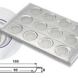 Tavă din aluminiu perforat pentru 12 chifle burger, 600x400 mm, Magorex - Img 2