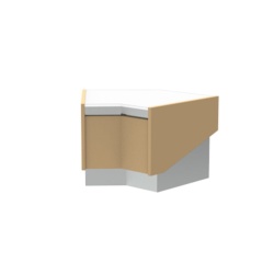 Tejghea pentru casă de marcat 1295x745 mm, Infrico - Img 3