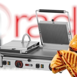 Toaster Panini cu mecanism prin apăsare pe plăci