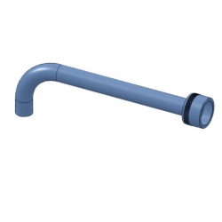 Tub de injecție curbat pentru mașina de injectat crema, 25 cm Dosicream - Img 2