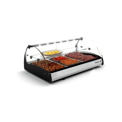 Vitrină caldă orizontală SPLENDID Bain-Marie, 3 cuve GN1/1, Sayl - Img 2