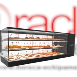 Vitrină frigorifică patiserie cu 2 rafturi, 1320x380x460 mm, Sayl