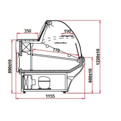 Vitrină frigorifică pentru carne sau lactate BASIA NEO, 258 cm - Img 4