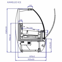 Vitrină frigorifică pentru înghețată, 10 sortimente, KAMELEO ICE - Img 4