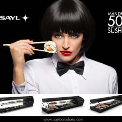 Vitrină frigorifică SUSHI 1085x395x245 mm, Sayl - Img 7