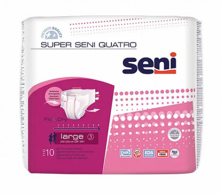 Scutece adulți SUPER SENI QUATRO L 10 buc