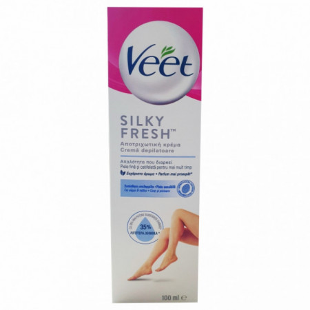 Crema depilatoare pentru pielea sensibila VEET Silk & Fresh 100ML
