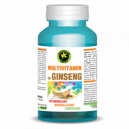 Capsule multivitamin si ginseng 60cps