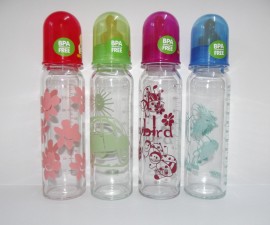 Biberon sticla 250 ml - tetina silicon (0-7 luni)