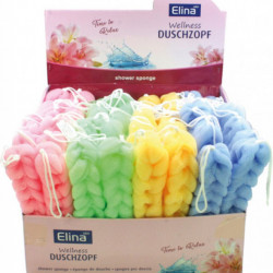Burete de baie împletit Elina Med, Lungime 23.5 cm, Culori Mixte (Galben, Albastru, Verde, Roz)