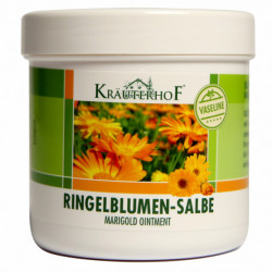 Unguent cu Gălbenele și Vaselină Krauterhof, 250ml – Cremă Reparatoare pentru Piele Sensibilă, Uscată și Crăpată – Efect Calmant, Cicatrizant și Protector – Calitate Germană conform Standardelor Farmaceutice