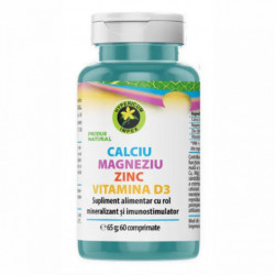 Comprimate calciu, magneziu, sinc si vitamina D3 60cps