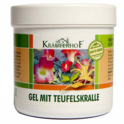 Gel cu Gheara Diavolului Krauterhof, 250ml – Gel Antiinflamator pentru Masaj Corporal, Relaxare Articulară și Musculară – Formulă Revigorantă cu Extract de Rădăcină de Harpagophytum – Calitate Germană