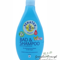 Gel de dus si sampon pentru copii, 2 in 1 pentru curatare si hranire delicata, Penaten Bad & Shampoo, 400 ml
