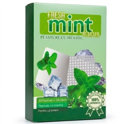 Set 50 Plasturi cu Mentol Fresh Mint Plaster – Pachet Economic, 12x18 cm, Calmare și Revigorare