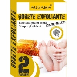 Sosete exfoliante pentru talpi cu miere 2 perechi Augama