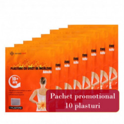 Pachet plasture cu efect de incalzire cu carbune activ 10 buc 1+1 GRATUIT