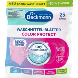 Detergent de rufe sub formă de foițe Dr. Beckmann Magic Leaves Color, 25 spălări