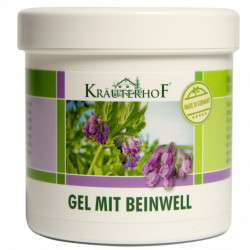 Gel cu Tătăneasă Krauterhof, 250ml – Gel pentru Masaj și Recuperare cu Efect Antiinflamator – Susține Regenerarea Articulațiilor, Oaselor și Tendonelor – Calitate Germană