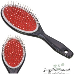 Perie de par neagra cu dinti metalici 21cm Elina Med
