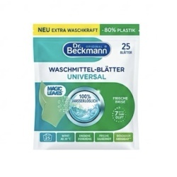 Șervețele detergent de rufe Dr. Beckmann Magic Leaves Universal, 25 spălări