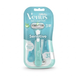 Set 3 aparate de ras de unica folosinta, Gillette, Venus Sensitive, 3 lame, Roz - Img 2