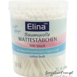 Betisoare de urechi din bumbac 100 bucati Elina Med