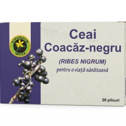Ceai Coacăz-negru (Ribes nigrum) - Tonifiant Natural și Antiinflamator - 20 Plicuri - Hypericum Impex