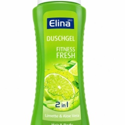 Gel de Dus 2in1 Elina Med Fitness Fresh, Lime si Aloe Vera, Hair & Body, 250 ml