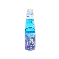 Băutură Răcoritoare Japoneză Hata Ramune, Aromă de Afine (Blueberry), 200ml, Sticlă Iconic Codd-Neck cu Bilă de Sticlă, Experiență Autentică Japonia