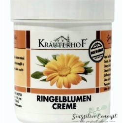 Cremă cu Extract de Gălbenele Krauterhof, 100ml – Unguent Reparator și Cicatrizant, Format de Voiaj – Calendula Officinalis pentru Piele Uscată, Iritații și Regenerare Rapidă – Calitate Germană