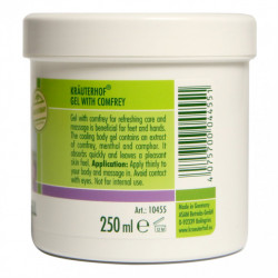 Gel cu Tătăneasă Krauterhof, 250ml – Gel pentru Masaj și Recuperare cu Efect Antiinflamator – Susține Regenerarea Articulațiilor, Oaselor și Tendonelor – Calitate Germană - Img 3