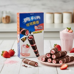 OREO rulouri cu aroma de milkshake de capsuni 50gr - Img 2