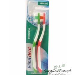Set 2 periute de dinti cu maner antiderapant Elina Dent