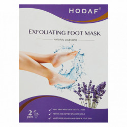 Sosete exfoliante pentru talpi cu parfum de lavanda 2 perechi