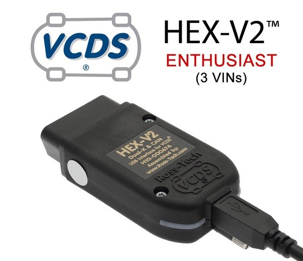 Interfata de diagnoza Vag Com Originala Ross-Tech Hex Can V2: VW