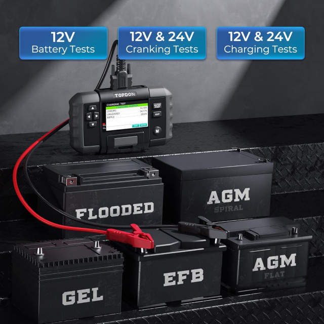 Tester Batteria Auto TOPDON BT600 - 12V/24V, Stampa Rapporti, Per Professionisti - Foto 7