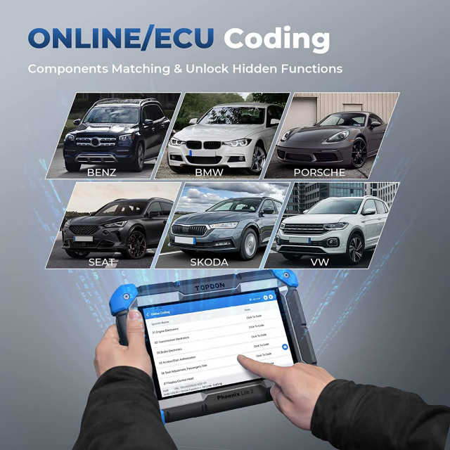 TOPDON Phoenix Lite 2, Tester Auto Profesional Wireless, control