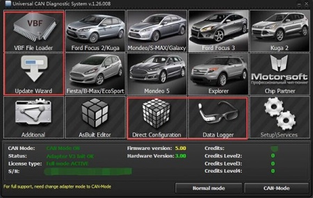 Diagnoza profesionala Ford UCDS PRO+ v1.26.008 + corectie KM - Img 3