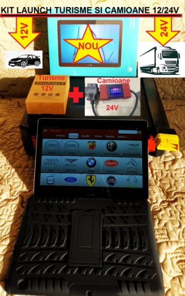 Interfata auto Launch X431 EasyDiag 4in1 Light, Turisme, Autoutilitare, Camioane, Motociclete + Tableta Android 10 Inch, Limba Romana, Functii Service Auto - Img 5