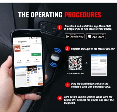 Interfata diagnoza auto Easydiag Autel MaxiAP AP200 Bluetooth OBD2, 1xSoft Gratuit! - Img 2