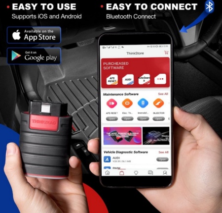 Interfata diagnoza auto Thinkdiag full software Bluetooth toate marcile auto, 12/24 luni update online Thinkdiag Original - Img 4