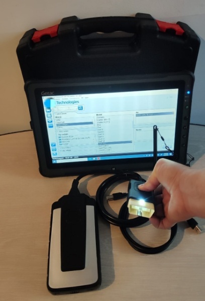Kit Tester auto 3in1 Multimarca Turisme+Autoutilitare+Camioane, Tableta Getac F110 Touchscreen 11.6 Inch in Limba Romana, Full Activat - Img 9